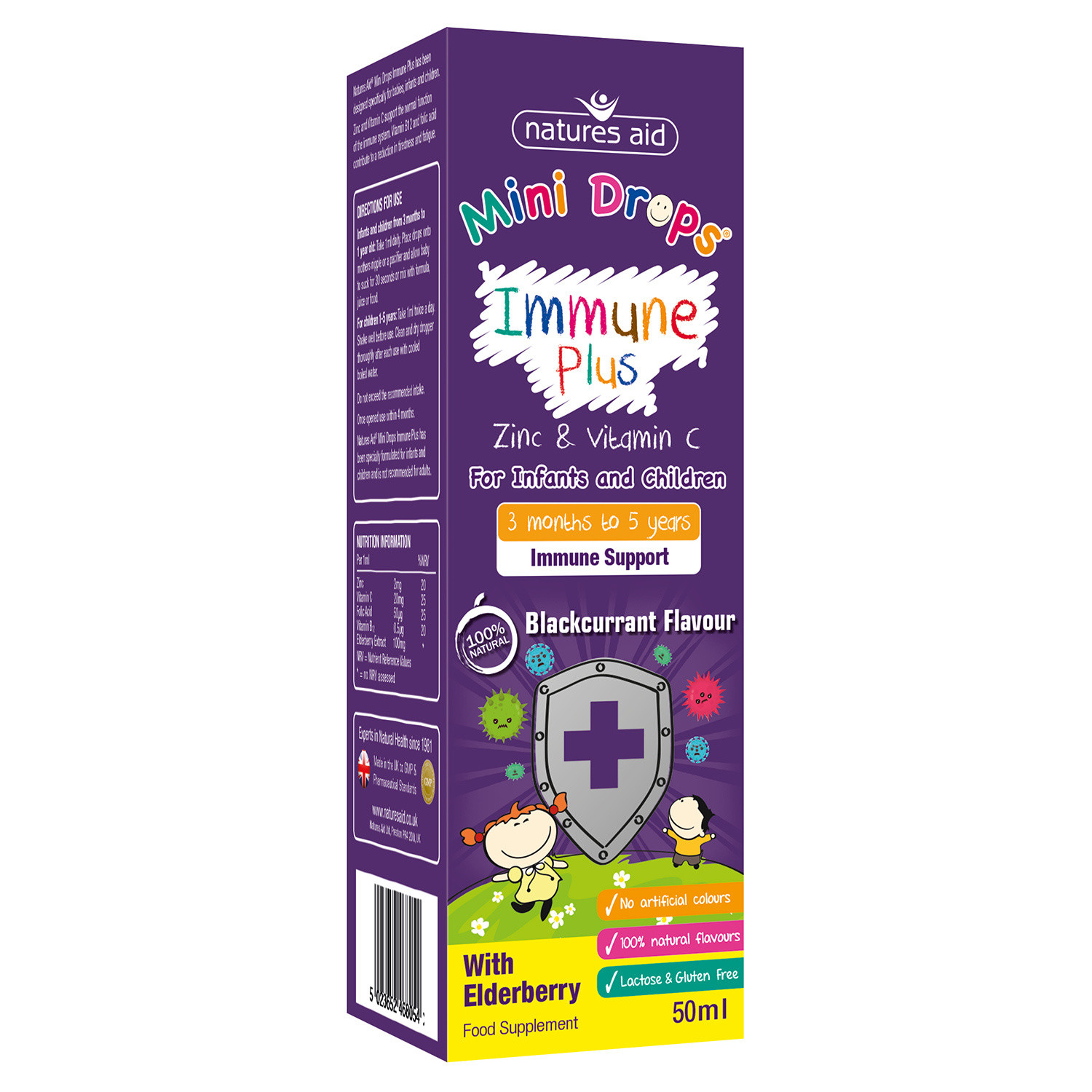 Mini Drops Immune Plus Suger Free 50ml Syrup 0