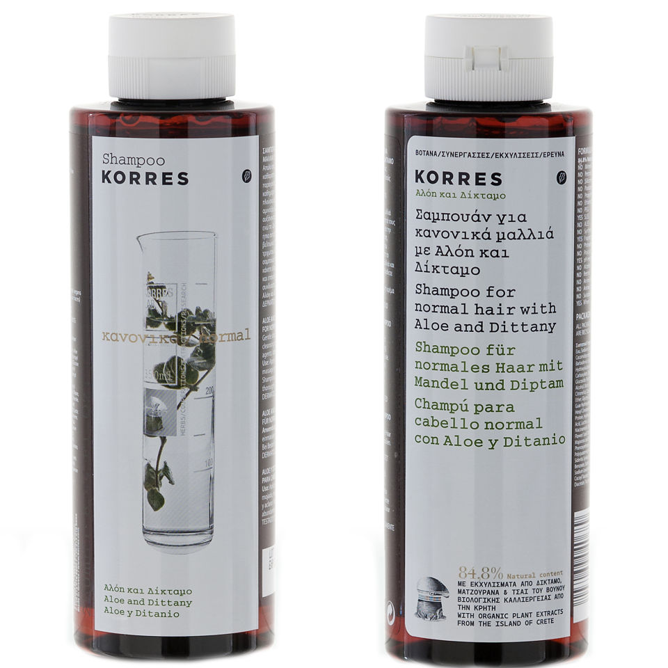 Korres Aloe & Dittany Normal Hair 250ml Shampoo 0