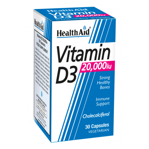 Health Aid Vitamin D3 30 Capsules 20.000iu