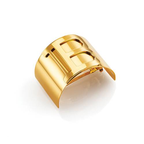 Balmain L/e Clip Large F/w 18k Gold Plated, . .