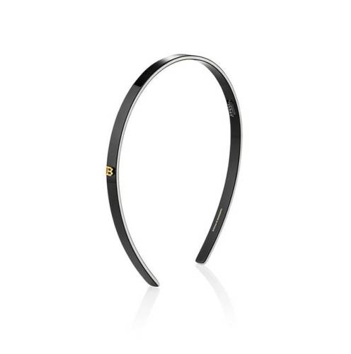 Balmain Small Acetate Headband Black/white, . .