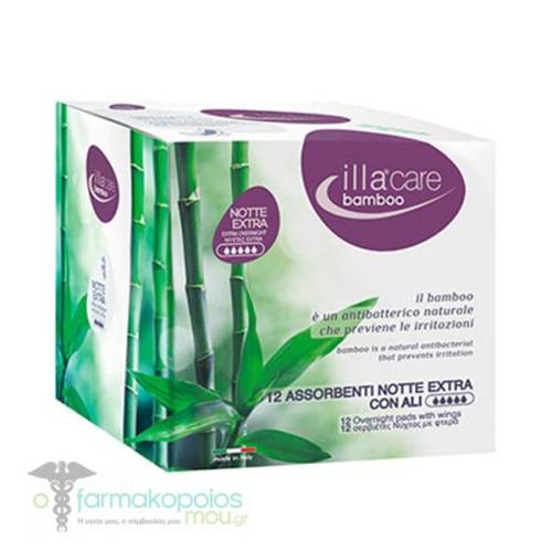 Illa Care Bamboo Extra Night, Pads, 12pcs