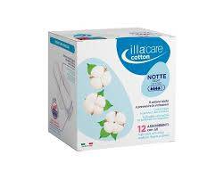 Illa Care Sanitary Night Cotton, Pads, 12pcs